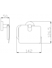 Porte papier toilettes avec couvercle COLORADO en laiton métal gris 14,2cm