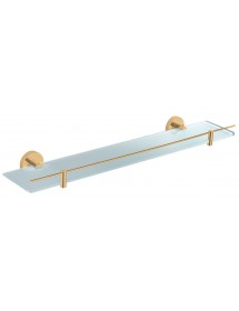 Etagère de douche murale COLORADO avec rail en laiton doré brossé 60 cm