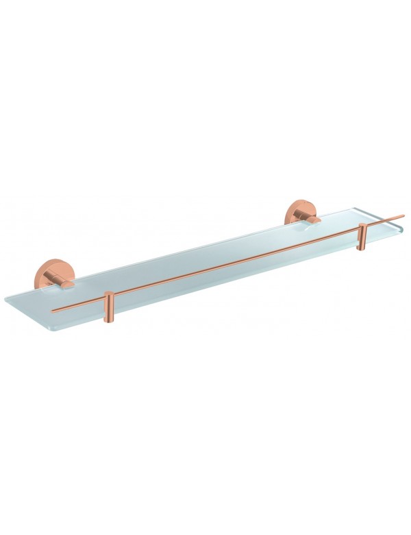 Etagère de douche murale COLORADO avec rail en laiton rose gold poli 60 cm Etagère de douche murale COLORADO avec rail en laiton rose gold poli 60 cm