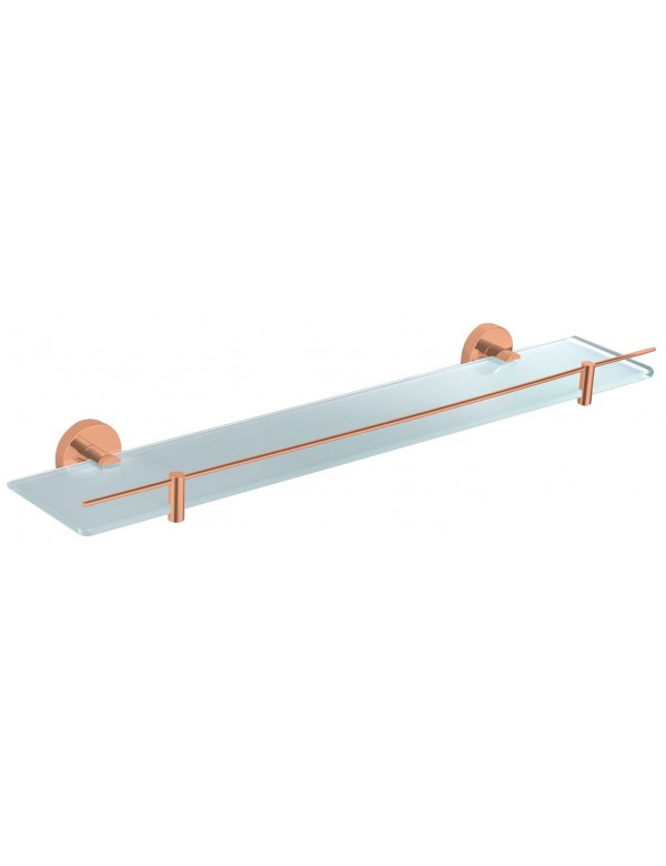 Etagère de douche murale COLORADO avec rail en laiton rose gold brossé 60 cm Etagère de douche murale COLORADO avec rail en laiton rose gold brossé 60 cm