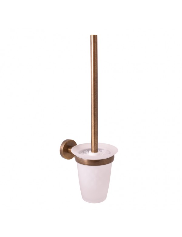 Brosse de toilettes mural COLORADO en verre et laiton bronze 40cm Brosse de toilettes mural COLORADO en verre et laiton bronze 40cm