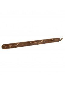 Patère triple à double crochet COLORADO en laiton bronze 36 cm