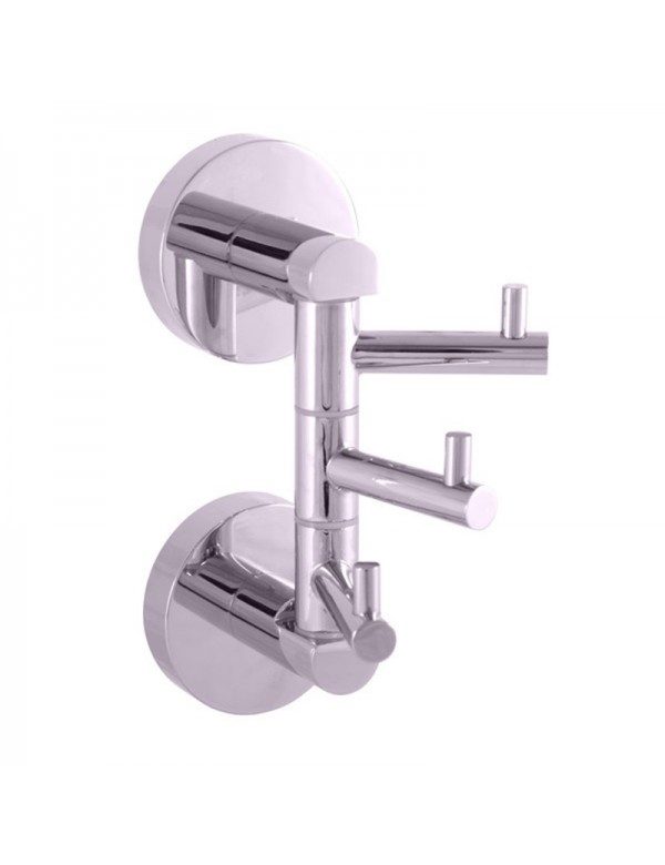 Patère triple rotative COLORADO en laiton chromé 19 cm Patère triple rotative COLORADO en laiton chromé 19 cm