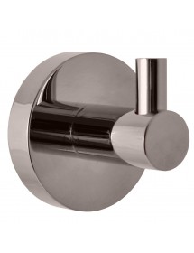 Lot de 2 patères simple COLORADO en laiton métal gris poli 5,3 cm