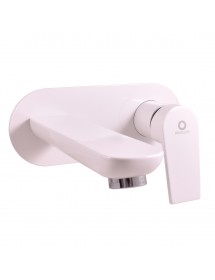 Mitigeur lavabo mural COLORADO en laiton blanc chromé