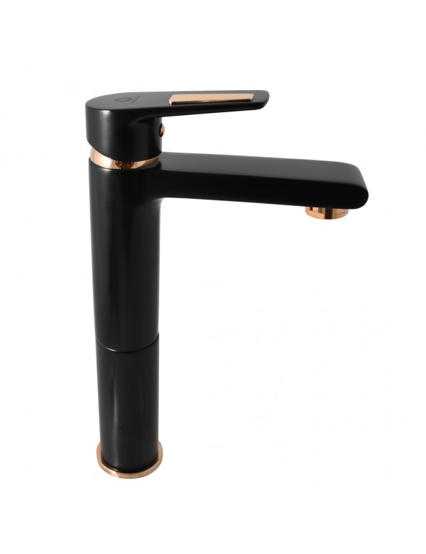 Mitigeur lavabo haut COLORADO en laiton noir mat doré H. 26 cm Mitigeur lavabo haut COLORADO en laiton noir mat doré H. 26 cm