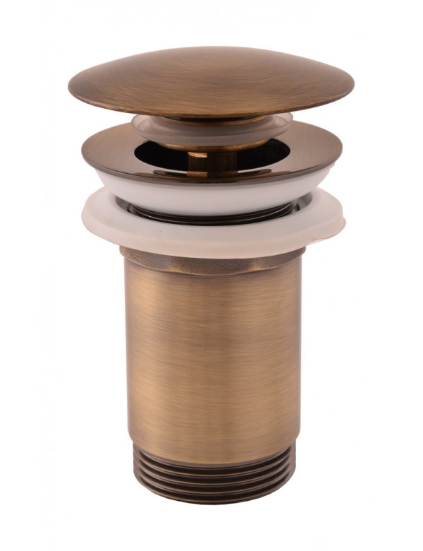 Bonde pour lavabo et évier en laiton bronze 6,5 cm