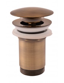 Bonde pour lavabo et évier en laiton bronze 6,5 cm