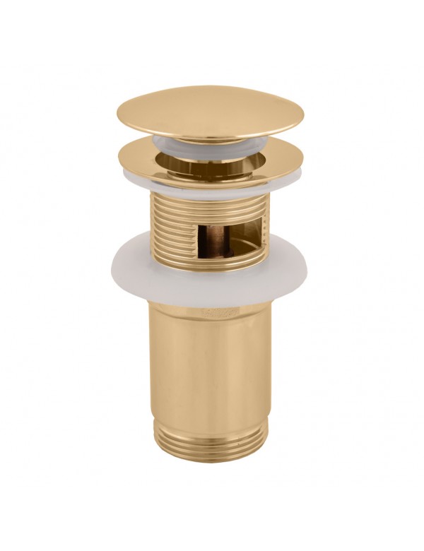 Bonde pour lavabo et évier en laiton doré 6,5 cm Bonde pour lavabo et évier en laiton doré 6,5 cm