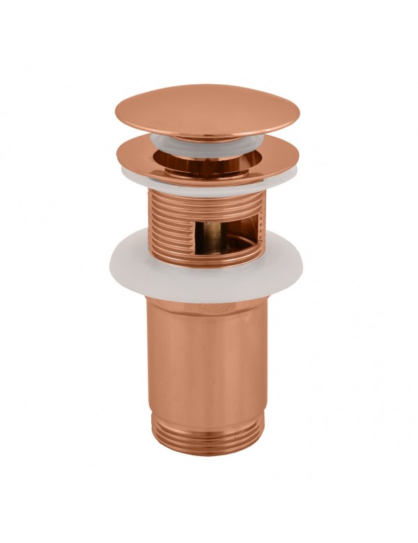 Bonde pour lavabo et évier en laiton rose gold brossé 6,5 cm