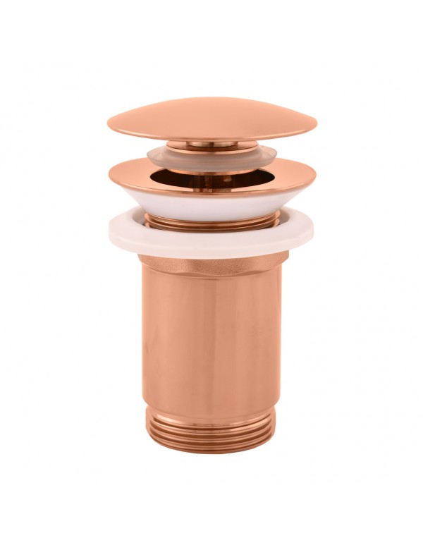 Bonde pour lavabo et évier en laiton rose gold poli 6,5 cm Bonde pour lavabo et évier en laiton rose gold poli 6,5 cm