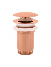 Bonde pour lavabo et évier en laiton rose gold poli 6,5 cm