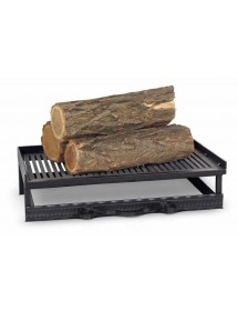 Grille de foyer en fonte avec bac de récupération de cendres 52x31x12 cm