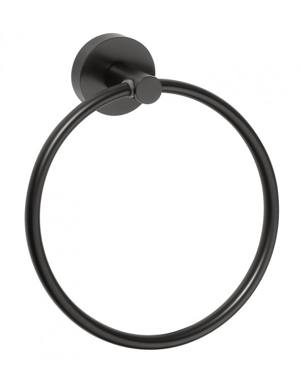 Porte serviette anneau DARK en laiton noir 15cm Porte serviette anneau DARK en laiton noir 15cm