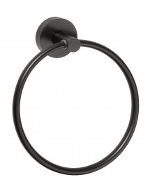 Porte serviette anneau DARK en laiton noir 15cm