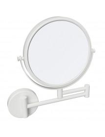 Miroir de douche mural grossissant WHITE en laiton blanc 19cm