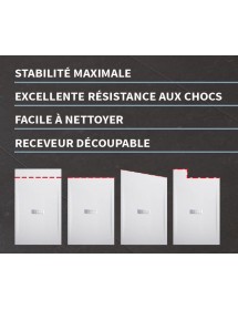 Receveur de douche ultra-plat recoupable NOVELLINI CUSTOM H. 3,5 cm