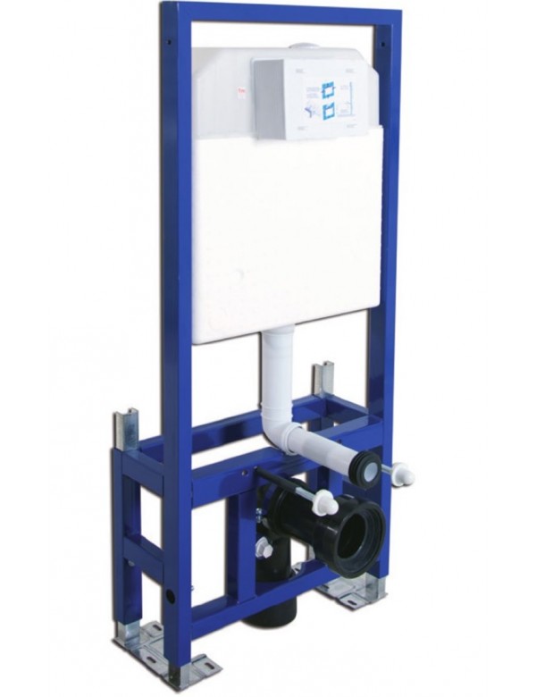 Réservoir à encastrer autoportant avec fixation pour cuvettes WC suspendues Réservoir à encastrer autoportant avec fixation pour cuvettes WC suspendues