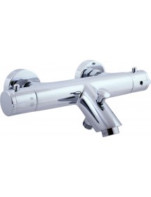 Mitigeur baignoire mural thermostatique en laiton chromé