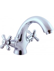 Mélangeur lavabo MORAVA sans siphon en laiton chromé