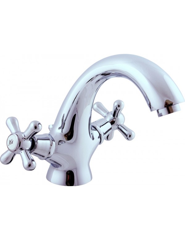 Mélangeur lavabo MORAVA sans siphon en laiton chromé Mélangeur lavabo MORAVA sans siphon en laiton chromé