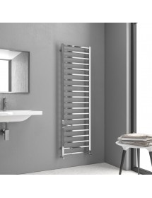 Radiateur sèche-serviette design vertical KARNAK 170 cm en laiton chromé
