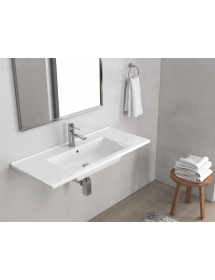 Lavabo suspendu ETNA rectangulaire 85x45x16,5 cm en porcelaine