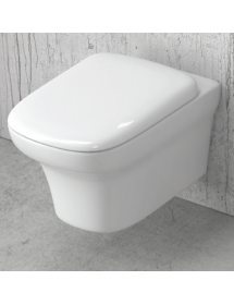 Cuvette WC suspendu GRACE avec abattant à frein de chute Cuvette WC suspendu GRACE avec abattant à frein de chute