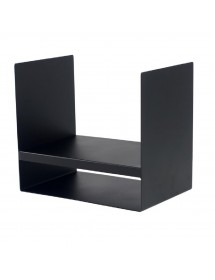 Rack à bûches HAZO en acier noir 45x30x40 cm