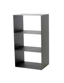 Rack à bûches CASI en acier noir avec étagère 45x30x80 cm