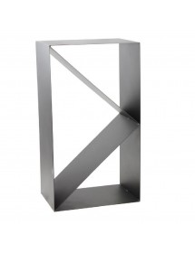 Range bûches casier en acier noir BOANA 45x30x80 cm