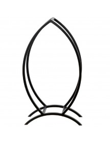Rack à bûches FISH forme poisson en acier noir 50x25x90 cm
