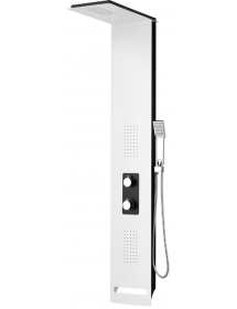 Colonne de douche hydromassante BIANCO NERO en aluminium 148 cm