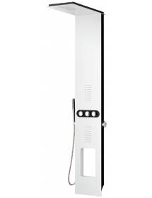 Colonne de douche hydromassante BIANCO NERO TOUCH en aluminium 148 cm
