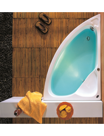 Baignoire d'angle en acrylique lucite KONCHILI 125x90x33 cm