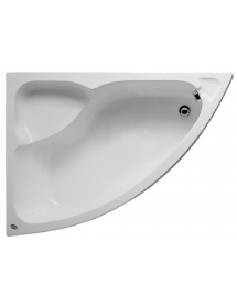 Baignoire d'angle en acrylique lucite KONCHILI 125x90x33 cm
