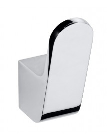 Patère simple VIA en chrome 2,5 x4,8 x7 cm