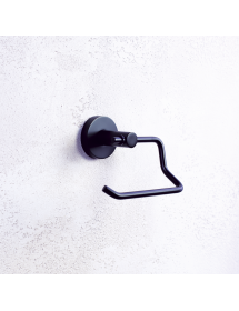 Dérouleur papier toilette DARK en laiton noir sans cache 14x9,5x9cm