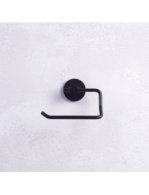 Dérouleur papier toilette DARK en laiton noir sans cache 14x9,5x9cm