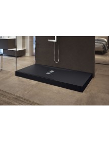 Receveur de douche noir NOVELLINI CUSTOM 100x80 cm - H 12 cm