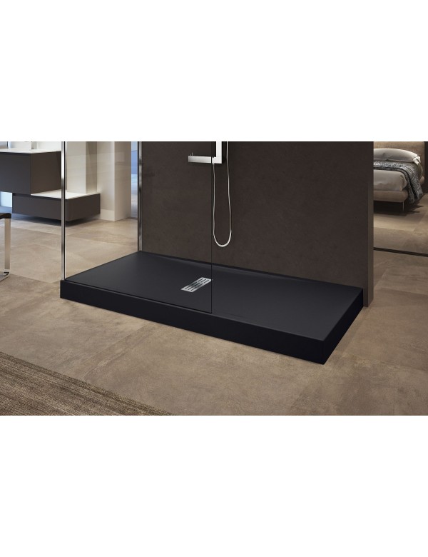 Receveur de douche NOVELLINI CUSTOM noir H 12cm