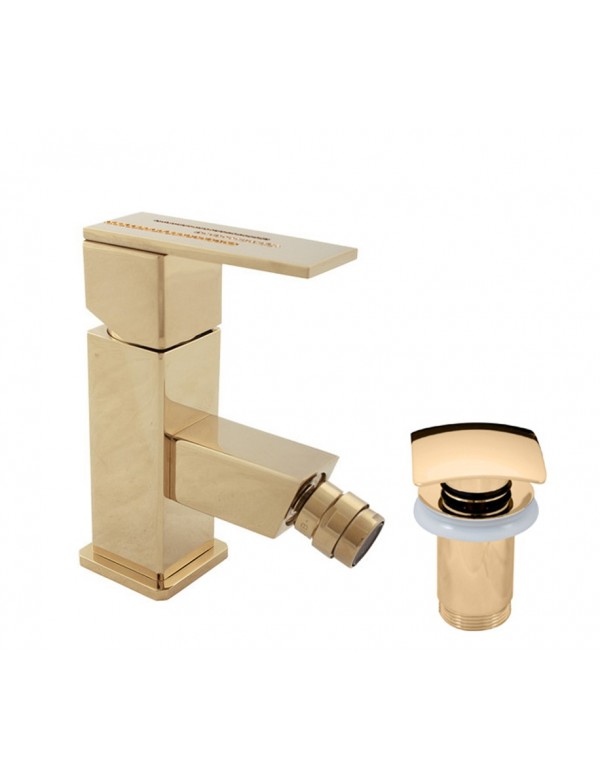 Mitigeur bidet ROYAL orné de pierre en laiton doré Mitigeur bidet ROYAL orné de pierre en laiton doré