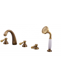 Mélangeur baignoire rétro ROMANTIQUE 5 trous en laiton