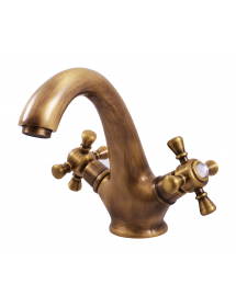 Mélangeur lavabo CLASSIQUE poignée en cristal SWAROVSKI avec pop-up