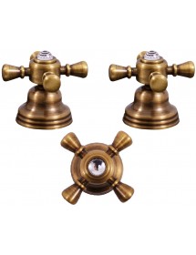 Mélangeur lavabo CLASSIQUE poignée en cristal SWAROVSKI avec pop-up