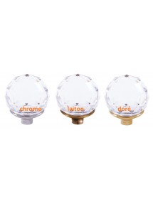 Mélangeur lavabo haut rétro BRILLANCE  en laiton doré et poignée en cristal