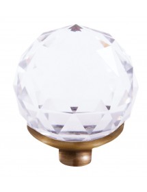 Mélangeur lavabo haut rétro BRILLANCE  en laiton doré et poignée en cristal