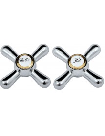 Mélangeur lavabo MORAVA RETRO pivotant en laiton chromé doré