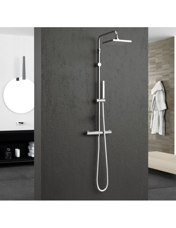 Colonne de douche thermostatique NOVELLINI EASY2 125 cm en chrome