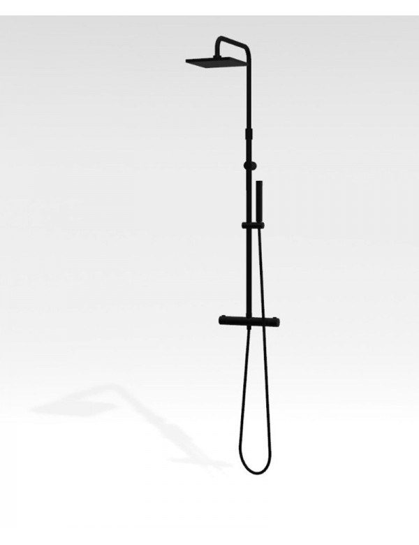 Colonne de douche thermostatique NOVELLINI EASY2 125 cm en chrome noir